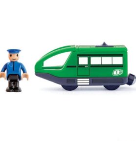 Vláčkodráha mašinka - Elektrická s pohonem, Moderní zelená (Woody)