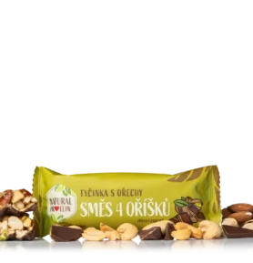 NaturalProtein Ořechová tyčinka - Směs 4 ořechů, 40g