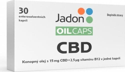 Jadon - Oil caps - konopný olej a vitamín B12 Konopný olej 15 mg + 30 kapslí vitamínu B12