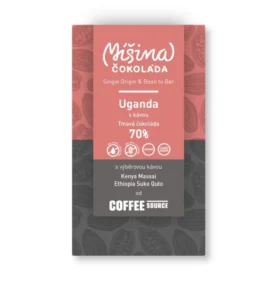 Míšina čokoláda Tmavá čokoláda 70% Uganda s kávou, 50g