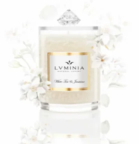 Luminia Přírodní vonná svíčka White Tea & Jasmine, 260g
