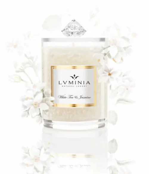 Luminia Přírodní vonná svíčka White Tea & Jasmine, 260g