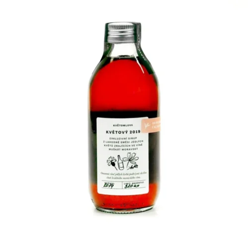 Květomluva Bylinný sirup květový 2024 - exkluzivní sirup z jedlých květů, 330ml