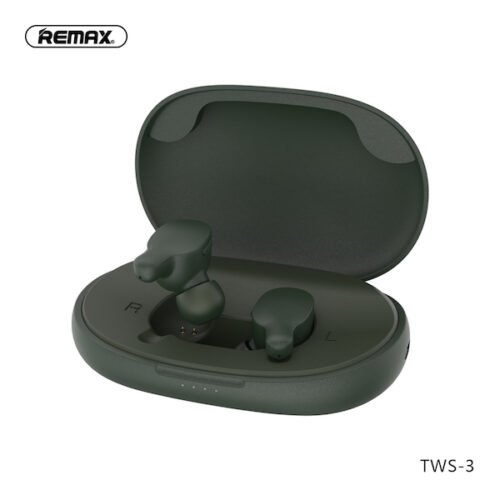 Bezdrátová stereo sluchátka s nabíjecí krabičkou Remax TWS-3 Barva: Černá