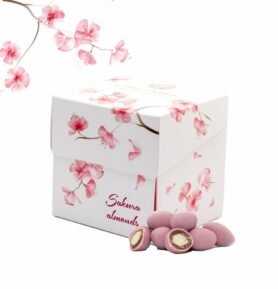 Steiner&Kovařík Sakurové mandle v čokoládě s přírodním třešňovým aroma box, 200g