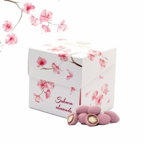 Steiner&Kovařík Sakurové mandle v čokoládě s přírodním třešňovým aroma box, 200g