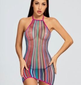 Love by love Dámská noční košilka Rainbow, barevná S-XXL