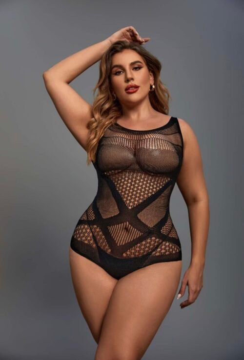 Vaqua Dámské BODYSTOCKING PLUS SIZE 86013