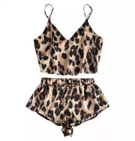 Love by love Dámské pyžamo souprava Leopard, S