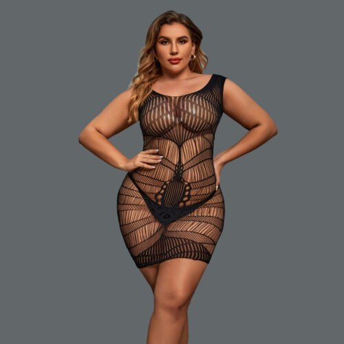 Vaqua Dámské šaty BODYSTOCKING PLUS SIZE 86001