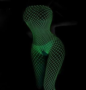 Mackihtosn Dámské síťkované Bodystocking svítící ve tmě