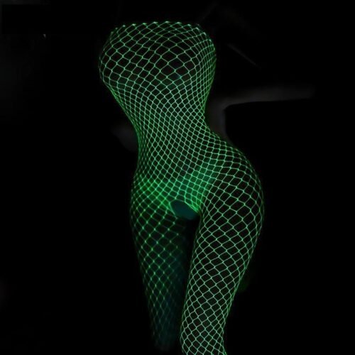 Mackihtosn Dámské síťkované Bodystocking svítící ve tmě