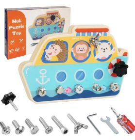 Hobi Toys Dřevěná vzdělávací hračka s nářadím, loďka