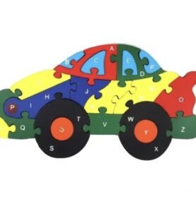 Hobi Toys Dřevěné vzdělávací puzzle Autíčko