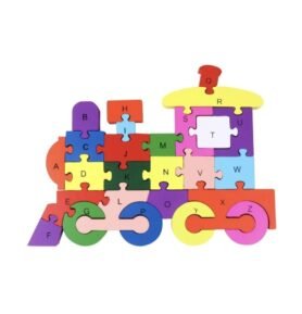 Hobi Toys Dřevěné vzdělávací puzzle Mašinka