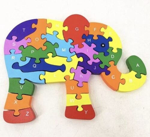 Hobi Toys Dřevěné vzdělávací puzzle Slon