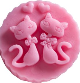 Happy Soaps - Dvě kočky v medailonku Glycerinové mýdlo 100 g