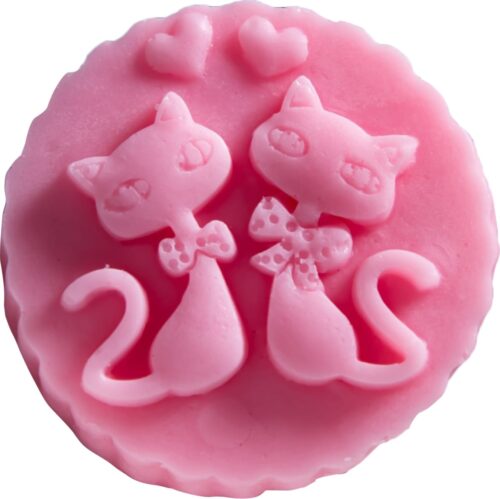 Happy Soaps - Dvě kočky v medailonku Glycerinové mýdlo 100 g