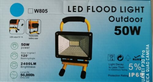 FOYU FI-50 LED reflektor přenosný akumulátorový 50W