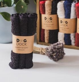 DogDock Ručníky na tlapky, velikost S, 3ks - černá