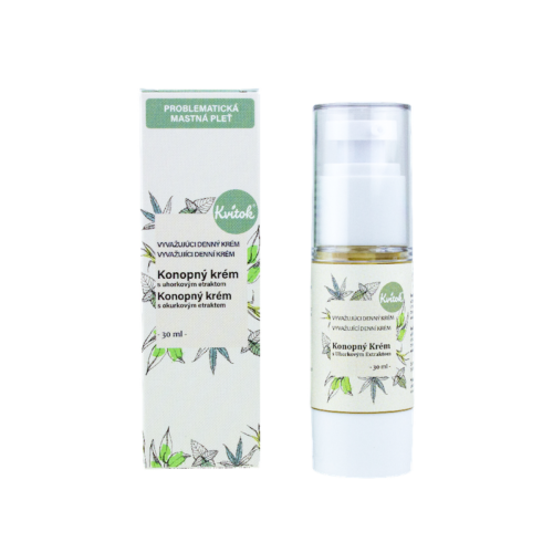 Kvítok Denní krém Konopný s okurkový extraktem, 30ml