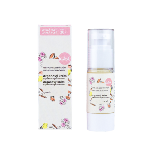 Kvítok Denní krém Arganový s kyselinou hyaluronovou 30+, 30ml