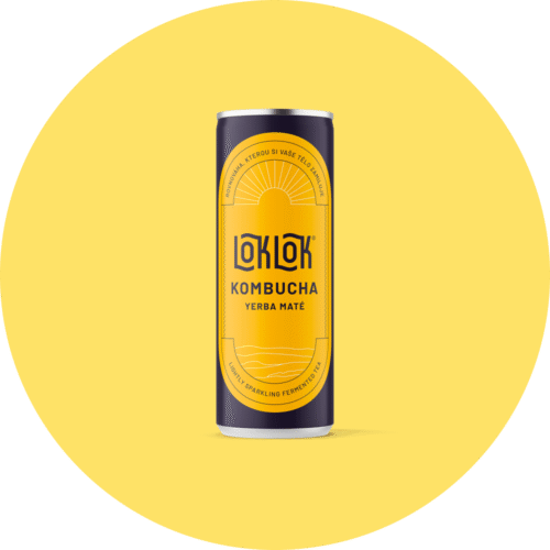 Loklok Kombucha Yerba Maté Plechovka, 250ml