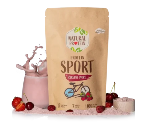 NaturalProtein Protein Sport - Malina, 350g