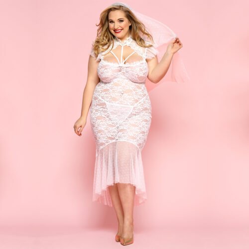 Love by love Kostým Nevěsta PLUS SIZE, bílý XL-XXL