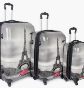 DZL M029 cestovní skořepinové kufry sada 3ks Paris