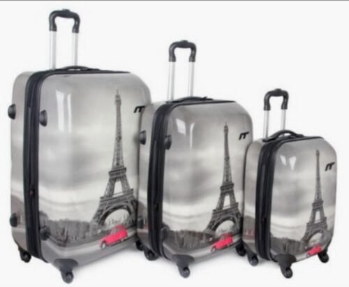 DZL M029 cestovní skořepinové kufry sada 3ks Paris