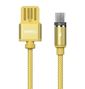 Micro USB datový kabel s LED light magnetický Remax RC-095m Zlatý