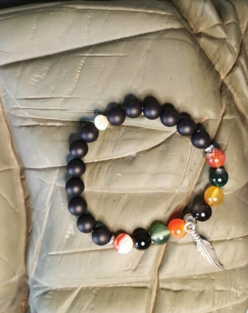 Handmade Minerální náramek Agate - barevný