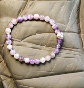 Handmade Minerální náramek Jade - fialový