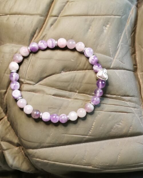Handmade Minerální náramek Jade - fialový