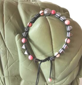 Handmade Minerální náramek Vodnář, šťastný kámen Rhodochrosite