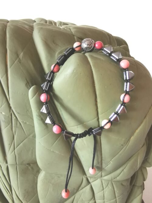 Handmade Minerální náramek Vodnář, šťastný kámen Rhodochrosite