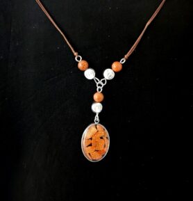 Handmade Náhrdelník s kamenem Goldstone - ovál