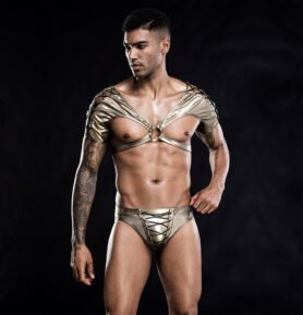 Love by love Pánský kostým Sexy men zlatý 7238