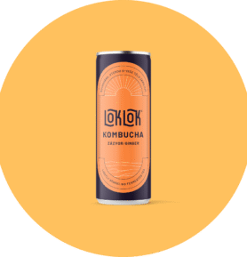Loklok Kombucha Zázvor Plechovka, 250ml