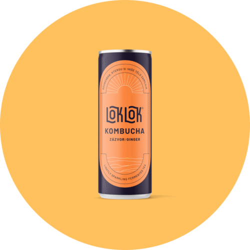 Loklok Kombucha Zázvor Plechovka, 250ml