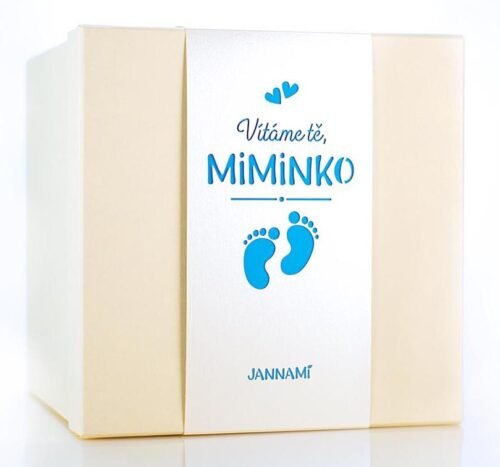 Jannami MimiBox - prázdný dárkový box s hračkou Modrý box - kluk