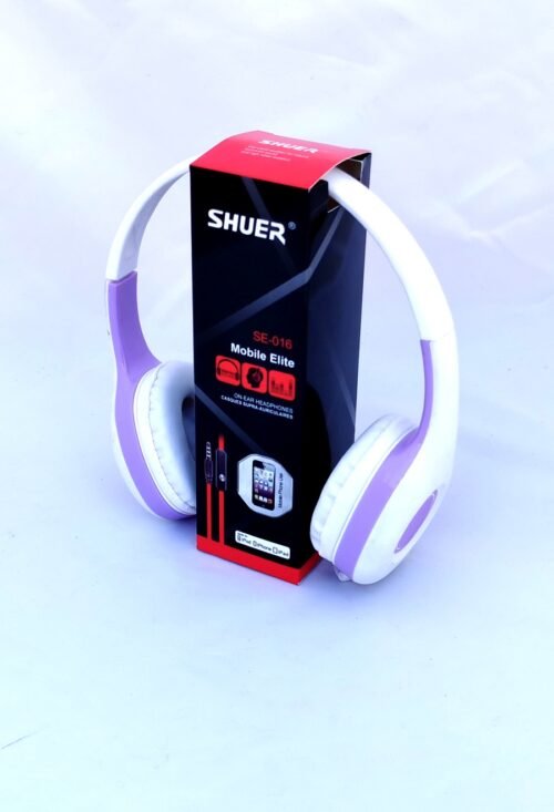 SHUER SE-016PUR náhlavní sluchátka s kabelem a vestavěným mikrofonem