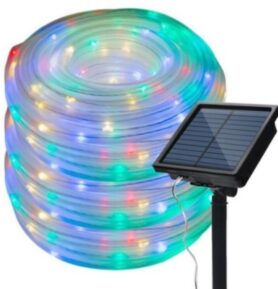 Aerbes Solární světelná hadice 100 LED RGB, 12m
