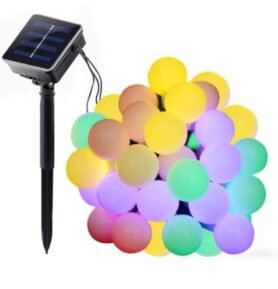 DZL Solární světelný řetěz 40 LED Firefly koule, různé barvy Barva: Studená bílá