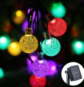 DZL Solární světelný řetěz 40 LED Koule, různé barvy Barva: RGB - barevná