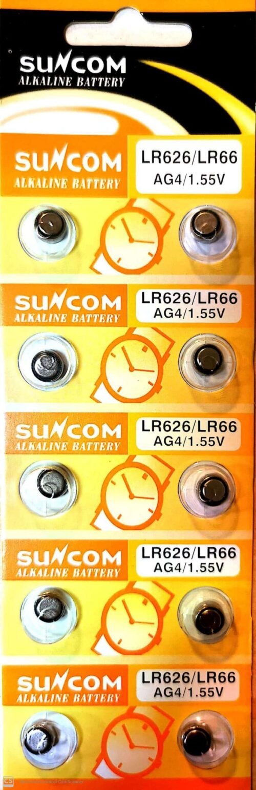 SUNCOM AG4 alkaline knoflíková baterie 10ks