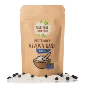 NaturalProtein Proteinová rýžová kaše - Borůvka, 60g
