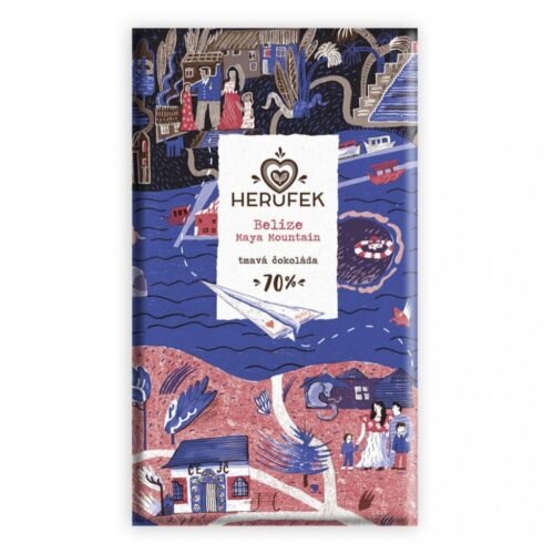 Herůfek Čokoláda tmavá 70% single origin Maya Mountain Cacao BELIZE BIO, 50g