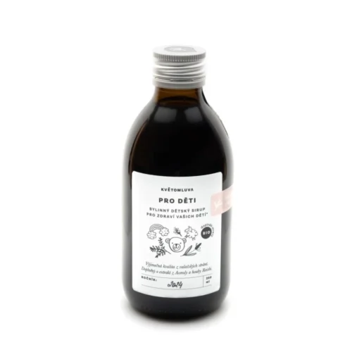 Květomluva Pro děti - Bio bylinný sirup (elixír) s acerolou a reishi, 250ml